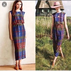 Anthropologie HD in Paris long plaid dress